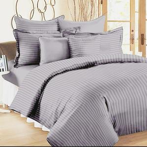 Luxury Hotel Full Size White 100 Cotton Bedsheets <strong>300</strong> <strong>Thread</strong> <strong>Count</strong> Stripe Hotel Bedding Set by Avior Industries PVT LTD - Product Image 2
