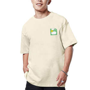 Mejor precio hombres camiseta de alta calidad de gran tamaño 100% algodón hecho a medida DTF camiseta para hombres de talla grande camisa de gimnasio Lisa ropa Casual - Product Image 1