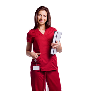 Uniforme médico de tela de tejido suave de la fábrica de uniformes de Sao Mai, buen uniforme de enfermería antipolvo y elástico para mujeres y hombres - Product Image 2