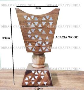 Brûleur d'encens religieux en bois d'acacia avec incrustation de nacre, artisanat indien, parfums arabes - Durable, biologique, 100% naturel, cadeau - Product Image 3