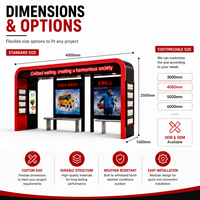 Abri de bus intelligent personnalisé avec écran publicitaire LED, abri de bus extérieur moderne, fabricant OEM