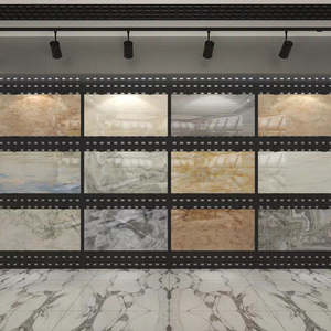 Estante de exhibición de azulejos de porcelana personalizado con marco de metal para soporte de piso de sala de exposición para fácil montaje hecho en India - Product Image 2