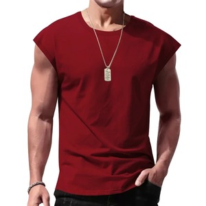 New Fashion <b>Sports</b> <b>Tank</b> <b>Tops</b> Men's Solid Color O-neck Sleeveless T-shirt Skinny Gym Streetwear Casual Vests Party Clothing S-5XL - Product Image 3