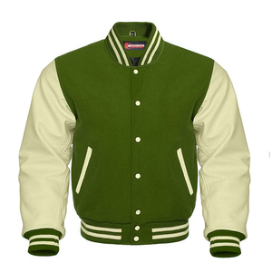 Chaqueta universitaria de gran tamaño con insignia de Club deportivo/lana OEM de buena calidad de tamaño unisex personalizada con chaquetas universitarias de cuero - Product Image 4