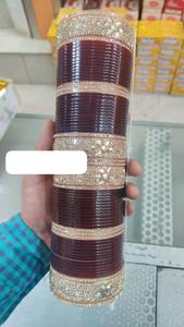 Premium Quality Red and White Bridal <b>Chura</b> Set Beautiful Wedding Bangles with Custom Packaging from India - Product Image 5