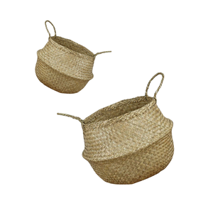 Vietnamese Craftsmanship at Its Best: SEAGRASS BELLY BASKET for Laundry and Plants, a Fusion of Beauty and Utility - Product Image 1