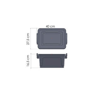 Mim-Box Conteneur de stockage en plastique 13 litres Organisateur durable et compact pour une gestion efficace de l'espace - Product Image 2