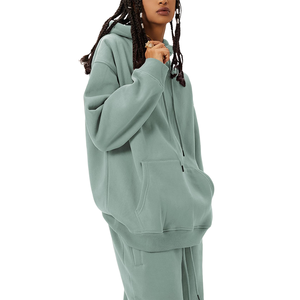 Chándales de Mujer al por Mayor, Personalizados, Modernos, de Alta Calidad, con Hombros Caídos, Estilo Urbano, Holgados, de Felpa Gruesa - Product Image 3