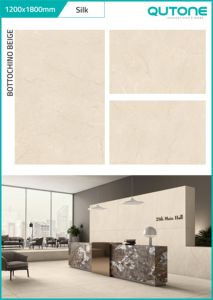 Qutone IMarble serie elegante aspecto de mármol azulejo Bottochino Beige seda acabado losa de porcelana pared Interior baño Villa Mall - Product Image 2