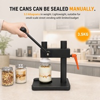 Nouvelle Machine Commerciale de Scellage de Boissons en Canette Pop-Top, Scelleuse Manuelle de Boissons au Lait et au Thé avec Couvercle à Ouverture Facile