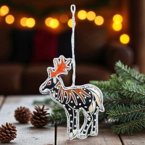 เครื่องประดับแขวนต้นคริสต์มาสทำมือลูกปัดและรูปทรงสำหรับตกแต่งวันหยุด - Product Image 1