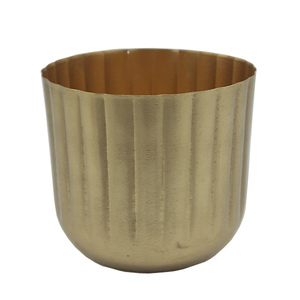 Florero de Metal chapado en oro moderno, Decoración de mesa y pared de diseñador para decoración de suelo de sala de estar - Product Image 1