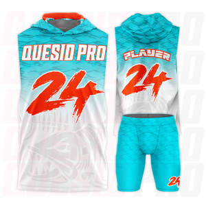 Uniformes de football américain à drapeau personnalisés à compression à capuche 7v7, vêtements de sport entièrement sublimés, uniformes de football américain à drapeau, conception de numéros OEM, impression - Product Image 4