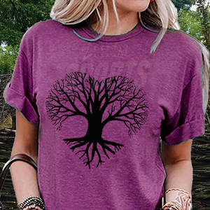 Camiseta estampada de manga corta para mujer Camiseta estampada de gran tamaño para mujer Camiseta estampada de algodón y poliéster - Product Image 2