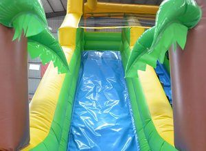 Tobogán Acuático Inflable Comercial con Palmeras Tropicales, Castillo Hinchable para Niños y Adultos, Tobogán de PVC para Fiestas al Aire Libre - Product Image 4