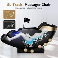 Fauteuil de massage complet avec système de massage Shiatsu à double rail, inclinable en position zéro gravité, avec contrôle du chauffage du bas du dos et des mollets