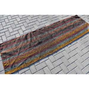 Classique Beige Vintage tapis turc 2.4X7.9 pieds Patchwork Design laine Viscose matériel pour salon chambre Rectangle couloir Latex - Product Image 2