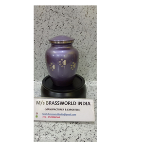Urne de crémation en aluminium violet de haute qualité pour animaux de compagnie et humains pour les funérailles en métal - Product Image 1