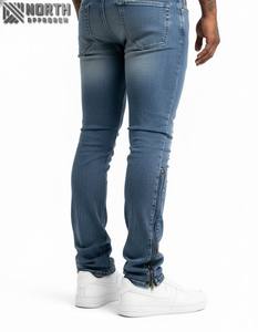 Customized <b>Men</b> High Quality Cotton Denim <b>Flared</b> Pants Manufacturer Oem High Street <b>Mens</b> Wide Leg <b>Jeans</b> <b>Jean</b> Large - Product Image 3
