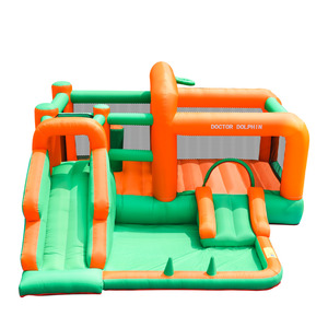 Castello Gonfiabile Multifunzione in Tessuto Oxford con Doppio Scivolo e Gioco di Lancio Palline per Feste in Giardino per Bambini OEM - Product Image 6