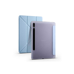 Funda Triple Plegable Netzy Azul para Galaxy Tab S7 Plus T970, Material PU, Funda Protectora con Compartimento para Lápiz y Soporte, Certificación ROHS - Product Image 1