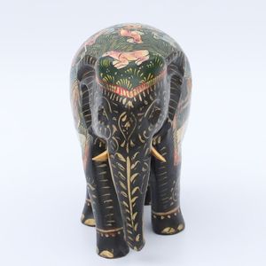 Elefante hecho a mano, figurita de madera negra, mesa ligera, decoración del hogar con función de instalación - Product Image 5
