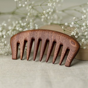 Peigne à barbe en bois de hêtre naturel fait à la main classique Mini peigne à cheveux portable pour hommes voyage poli marque privée toilettage - Product Image 6