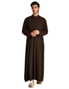 ชุดญุบบะห์แบบอาหรับสำหรับผู้ชาย พรีเมียม ตัดเย็บพิเศษ ทรงหลวม ยาวคลุมเท้า ผ้าโพลีเอสเตอร์ แขนยาว สวมใส่สบาย ระบายอากาศดี คอวี สำหรับชาวมุสลิม - Product Image 6