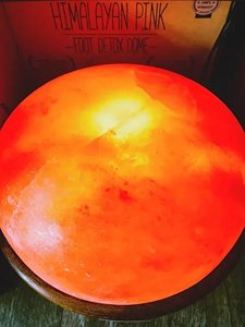 Lampe à bol demi-dôme en sel de l'Himalaya Style de musique d'amour sculpté écologique Technique polie Lumière apaisante-Cadeau Artisanat naturel - Product Image 2