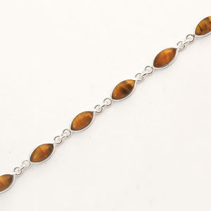 Linda pulsera de plata de ley 925 con piedras preciosas de Tigre, cadena fina, joyería hecha a mano, regalo de boda de tendencia para ella para fiestas - Product Image 2