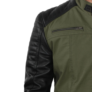 2025 Pakistan hommes meilleur Style hiver veste en cuir col montant imperméable toile veste grande taille mouton en gros bas prix - Product Image 4