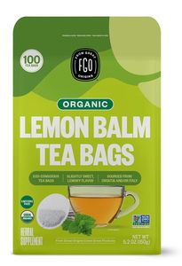 Thé biologique à la mélisse FGO, 100 sachets, sachets de thé aux herbes écologiques, sachet refermable - Product Image 6