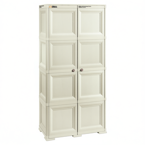 Omnimodus Plastic <b>Wardrobe</b> with 2 Hinged Doors Angora (<b>80cm</b>) Mobile KIT for Tontarelli Portable <b>Wardrobes</b> - Product Image 3