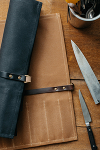 Sac de rangement pour couteaux de chef en cuir et toile de luxe, résistant, anti-odeurs, pour restaurant, voyage, LCKR-0004 - Product Image 6