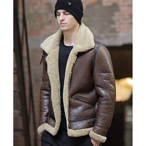 Wholesale Professional Premium <b>Men's</b> <b>Leather</b> B3 Jackets Latest Style Fashion Canvas Wear Stand Collar Winter Waterproof - Product Image 4