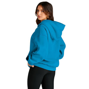 Nouveau gros 280g à manches longues sweat pull décontracté Streetwear sweats à capuche tricoté lettre imprimer dames à capuche prix pas cher - Product Image 2