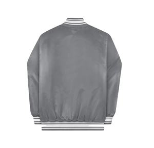 แจ็กเก็ตเลตเตอร์แมนผ้าซาตินสำหรับนักเรียนเบสบอลปักโลโก้ตามสั่ง - Product Image 6