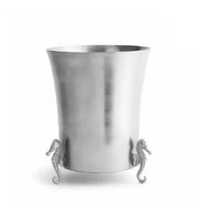 Seaux à glace Sea Horse Ends Base Baignoires à glace très accrocheuses Accessoires de barre décoratifs Seaux artisanaux en acier inoxydable - Product Image 1