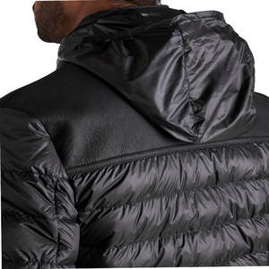 Veste matelassée d'hiver pour homme, décontractée, col montant, fermeture éclair, imperméable, écologique, à capuche, épaisse, en coton, fournisseur - Product Image 4