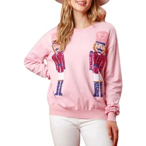 Sudaderas de cuello redondo con estampado de sublimación 3D, ropa de calle transpirable de diseño elegante para mujer, sudaderas de punto de algodón orgánico 100% - Product Image 2