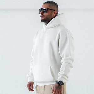 Nueva moda en blanco de gran tamaño con capucha hombres ropa logotipo personalizado hombres pulóver de gran tamaño con capucha hombres polar algodón sudaderas con capucha - Product Image 3