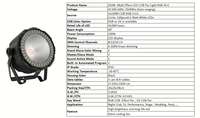 Lampu Par COB 150W RGBW Wash Ring Circle Strobe LED untuk Panggung