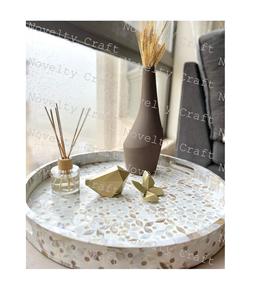 Plateau de service moderne fait à la main, écologique, en bois, avec incrustation de nacre, taille personnalisée, pour un usage domestique, best-seller - Product Image 1