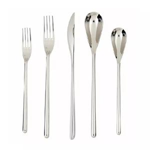 Juego de cubiertos de Metal antiguo de plata, conjunto de cubiertos hechos a mano de alta calidad de Metal y madera - Product Image 3