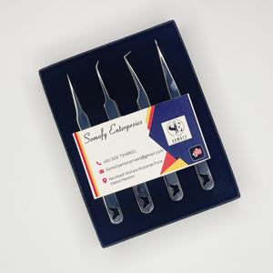 Pinzas para Pestañas de Acero Inoxidable Somofy Enterprises con Agarre Suave, Diseño de Base de Mariposa, 10 mm de Longitud, Puntas de Precisión Duraderas - Product Image 3