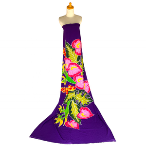 Sarong de playa de una pieza de rayón 100%, selecciones de colores amplios con adornos florales pintados a mano, Pareo con patrón floral - Product Image 6