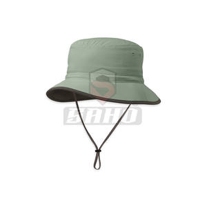 หมวกแก๊ปผ้าฝ้ายซักได้สำหรับกลางแจ้งฤดูร้อนหมวกทรงบัคเก็ตแบบปรับแต่งได้ - Product Image 4