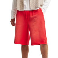 Shorts longs décontractés pour hommes, grande taille, respirants, séchage rapide, effet délavé soleil, avec logo personnalisé sérigraphié, taille élastique, haute qualité
