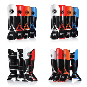 Espinilleras de Boxeo Profesionales Personalizadas de Alta Calidad, Cuero PU Transpirable, Cierre de Velcro, Entrenamiento, Sparring, Golpes - Product Image 6