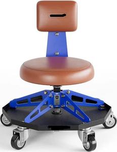 Tabouret en métal industriel neuf, robuste, avec roulettes et dossier, siège confortable pour les hôpitaux modernes, origine américaine - Product Image 1